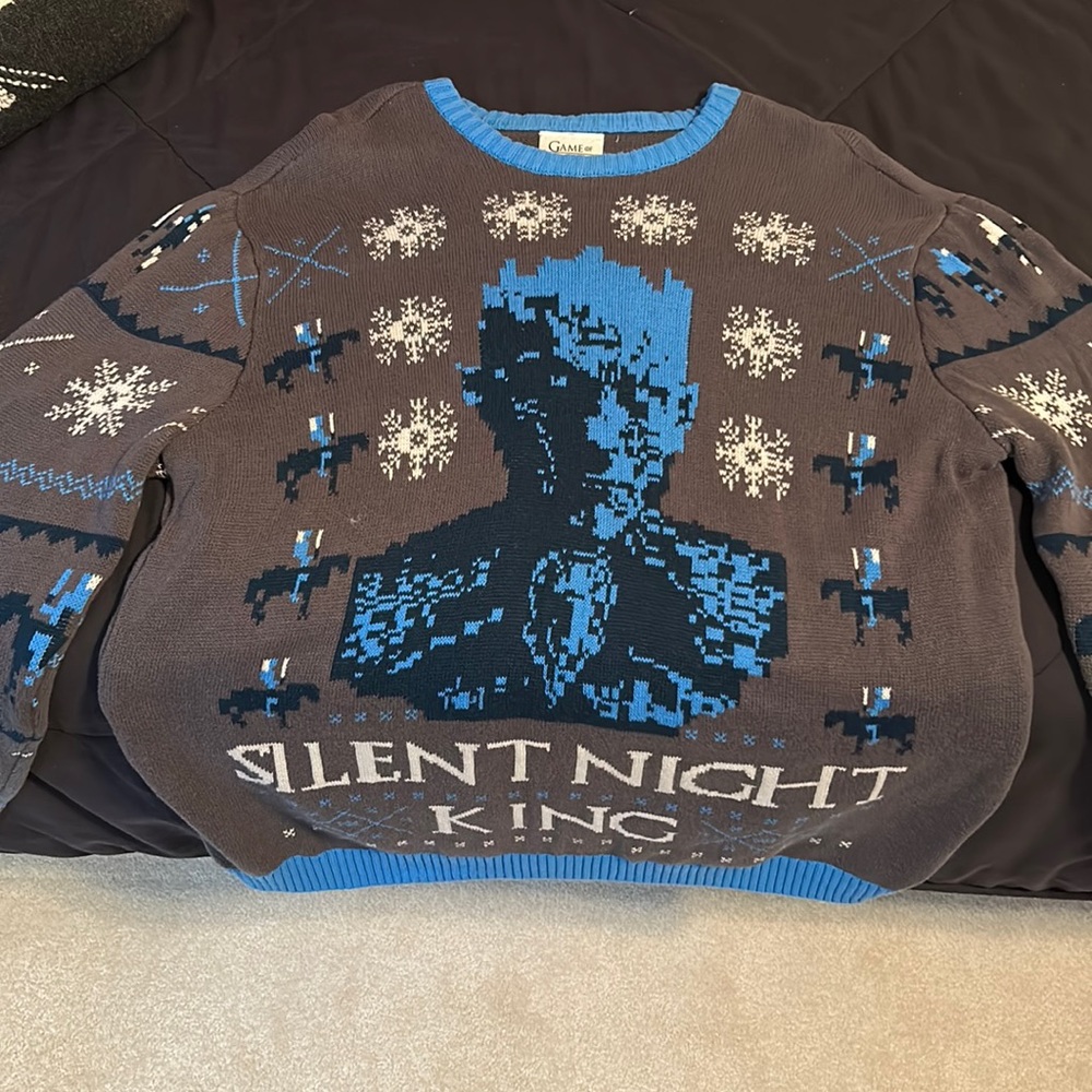 BE READY FOR THE UGLY SWEATER PARTY!-G.O.T. CHRISTMAS SWEATER-XXL-GOOD COND.